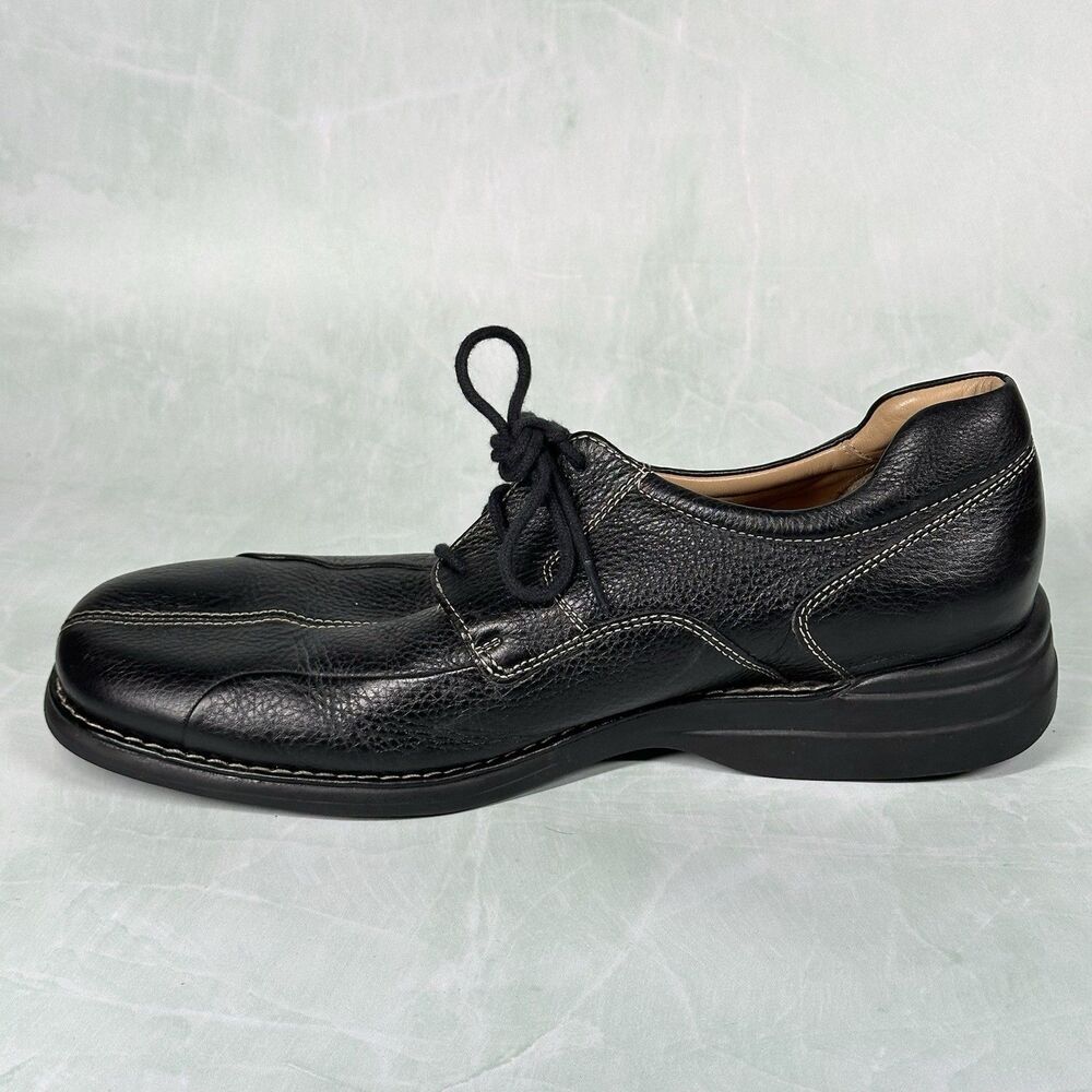Johnston & Murphy Men's Size 10 Shuler Bicycle Black Leather Dress Shoe 20-7222 - Picture 8 of 15
